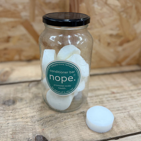Nope Peppermint Refresh Shampoo & Conditioner Bars (Dandruff + Oily Hair)