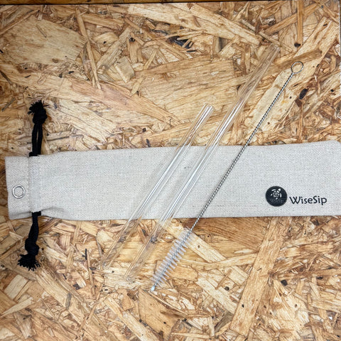 Wisesip Reusable Glass Straws